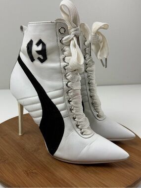 PUMA x Rihanna High Heel Leather Ankle Boots